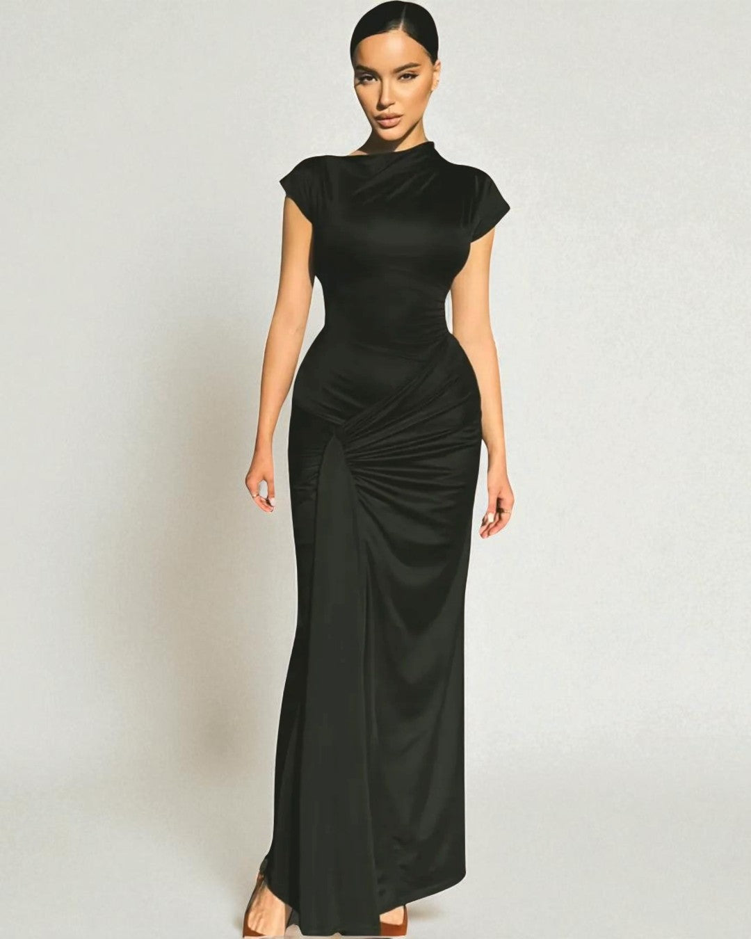 Aria Black Maxi Prom Dress Elegant Evening Gown Aria Black Maxi Prom Dress Elegant Evening Gown
