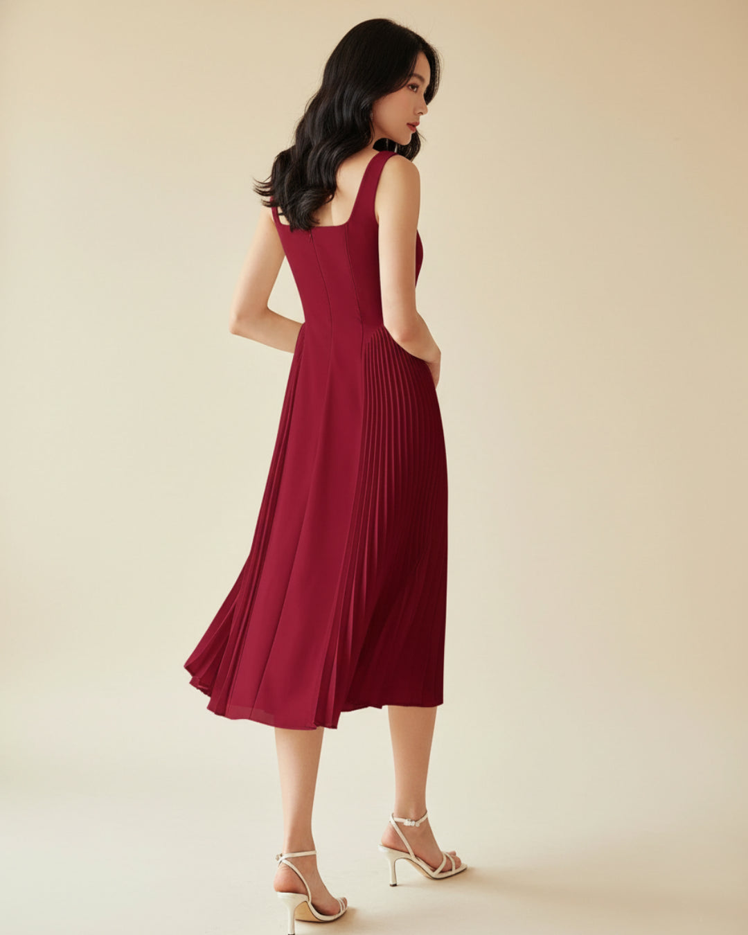 Elena Burgundy Midi Dress, burgundy midi dress, formal midi dress