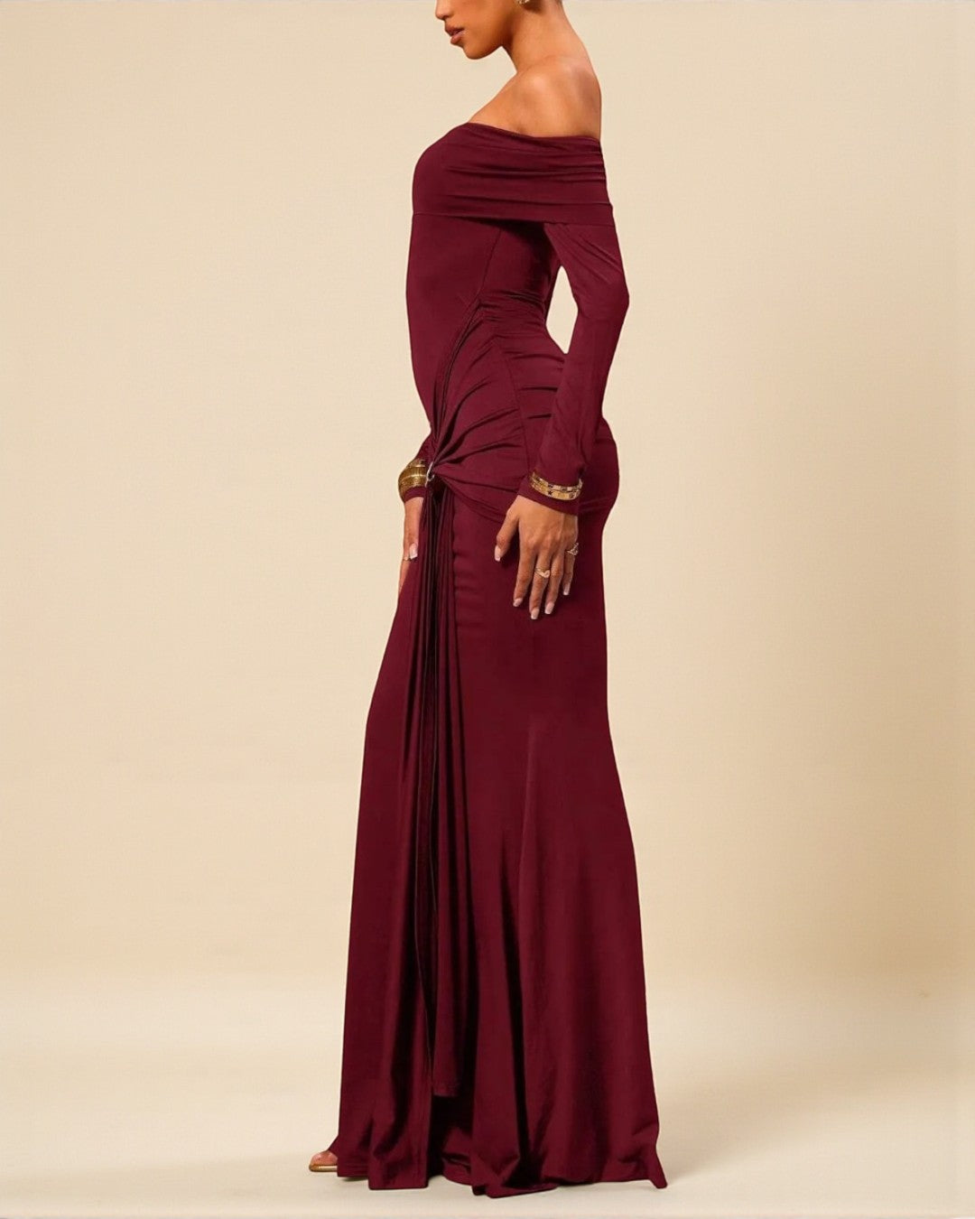 Grace Maxi Dress - Burgundy