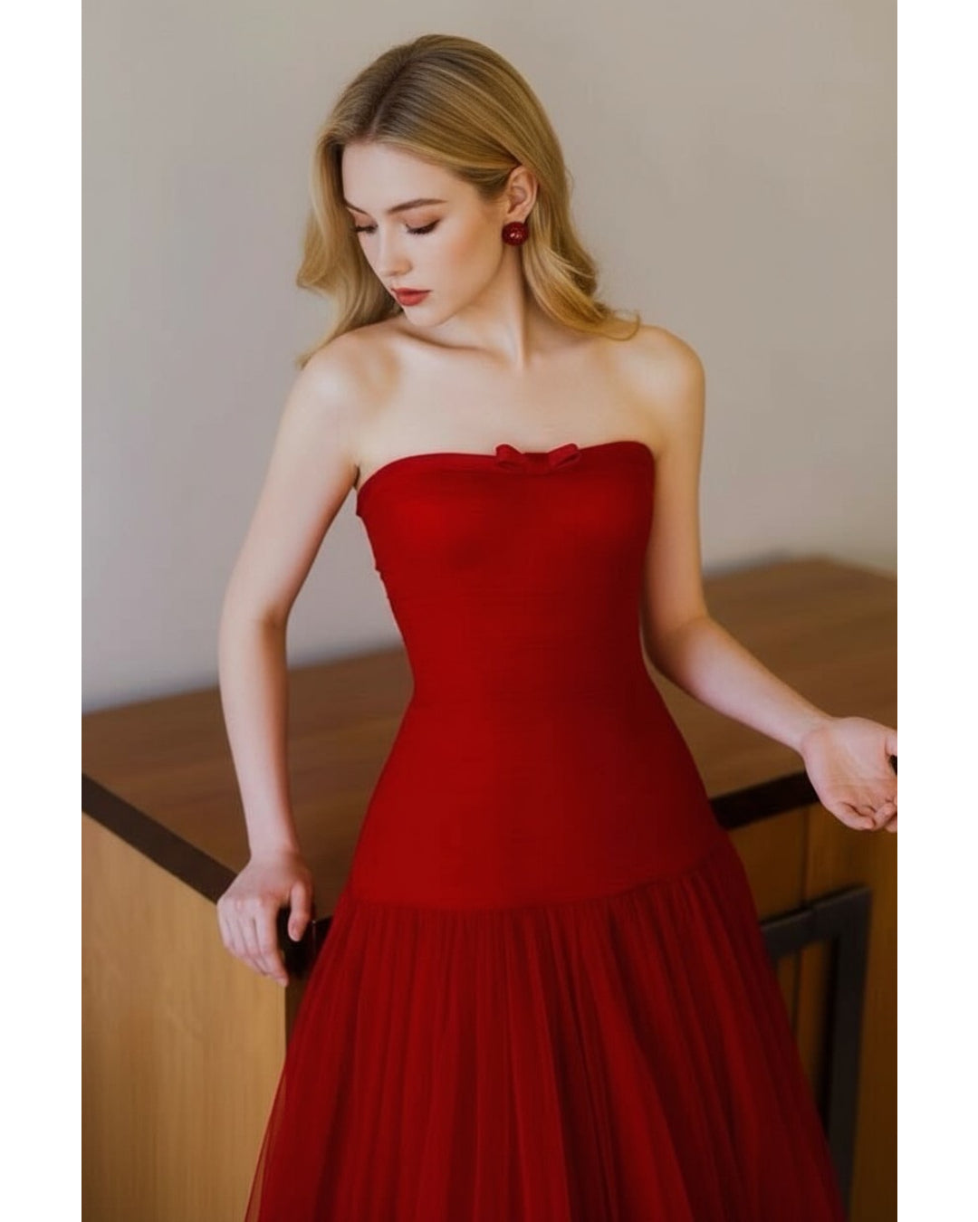 Hailey Maxi Dress - Elegant Red Prom dress