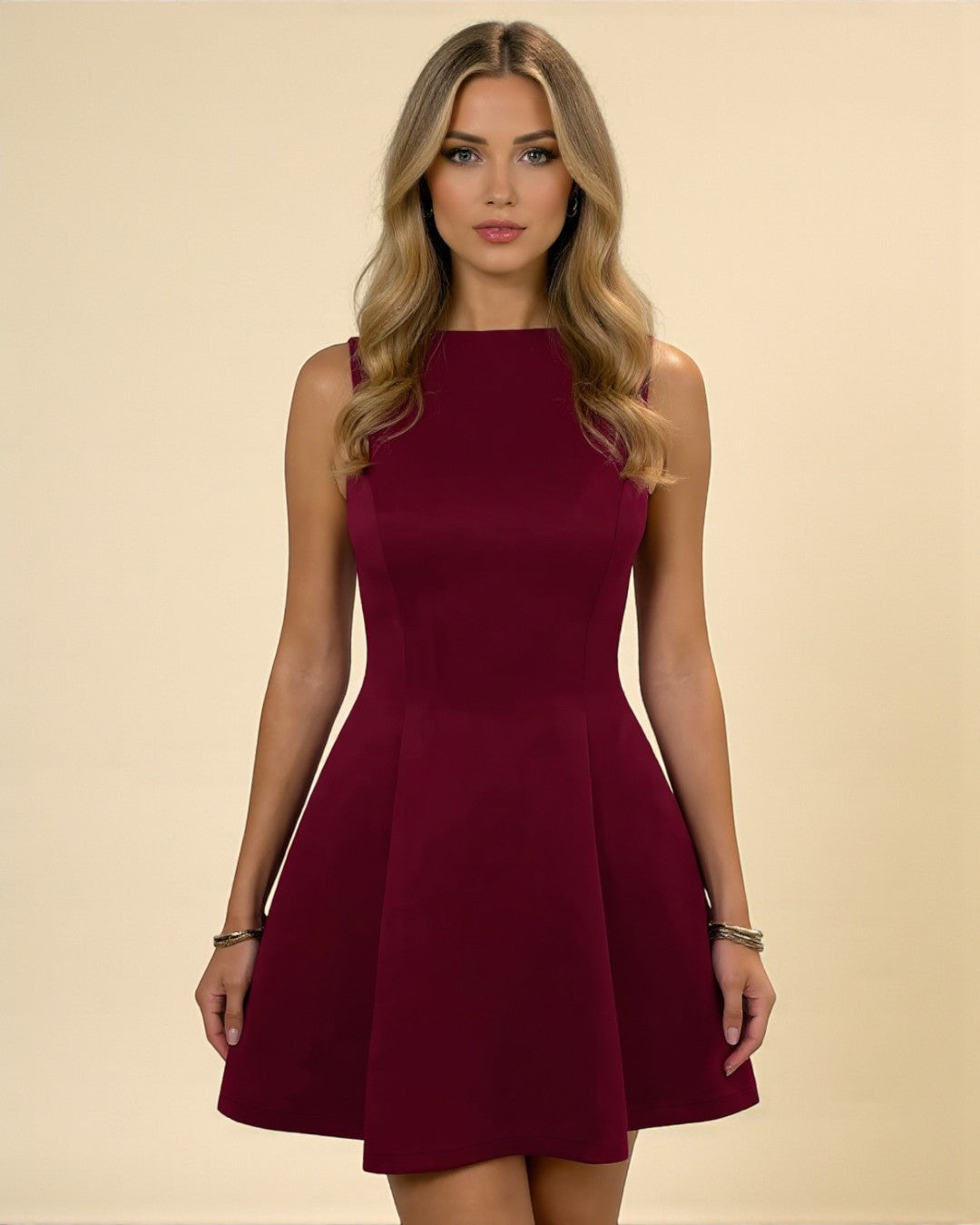 Ivy Mini Dress - Burgundy