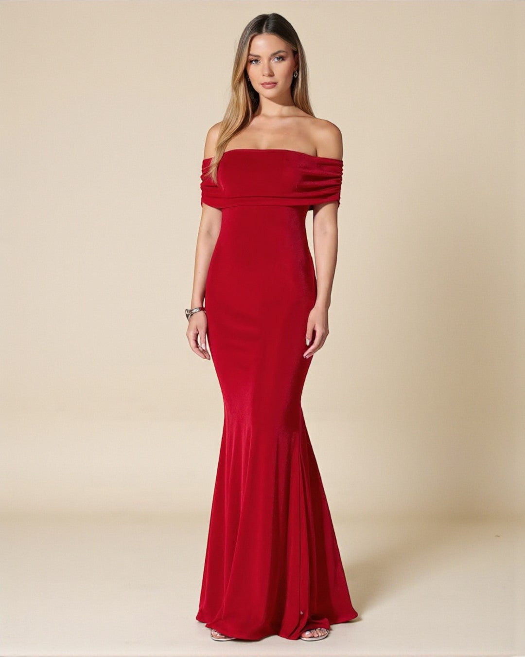 Baby boo dresses inspired – Layla Red Off Shoulder Maxi Dress