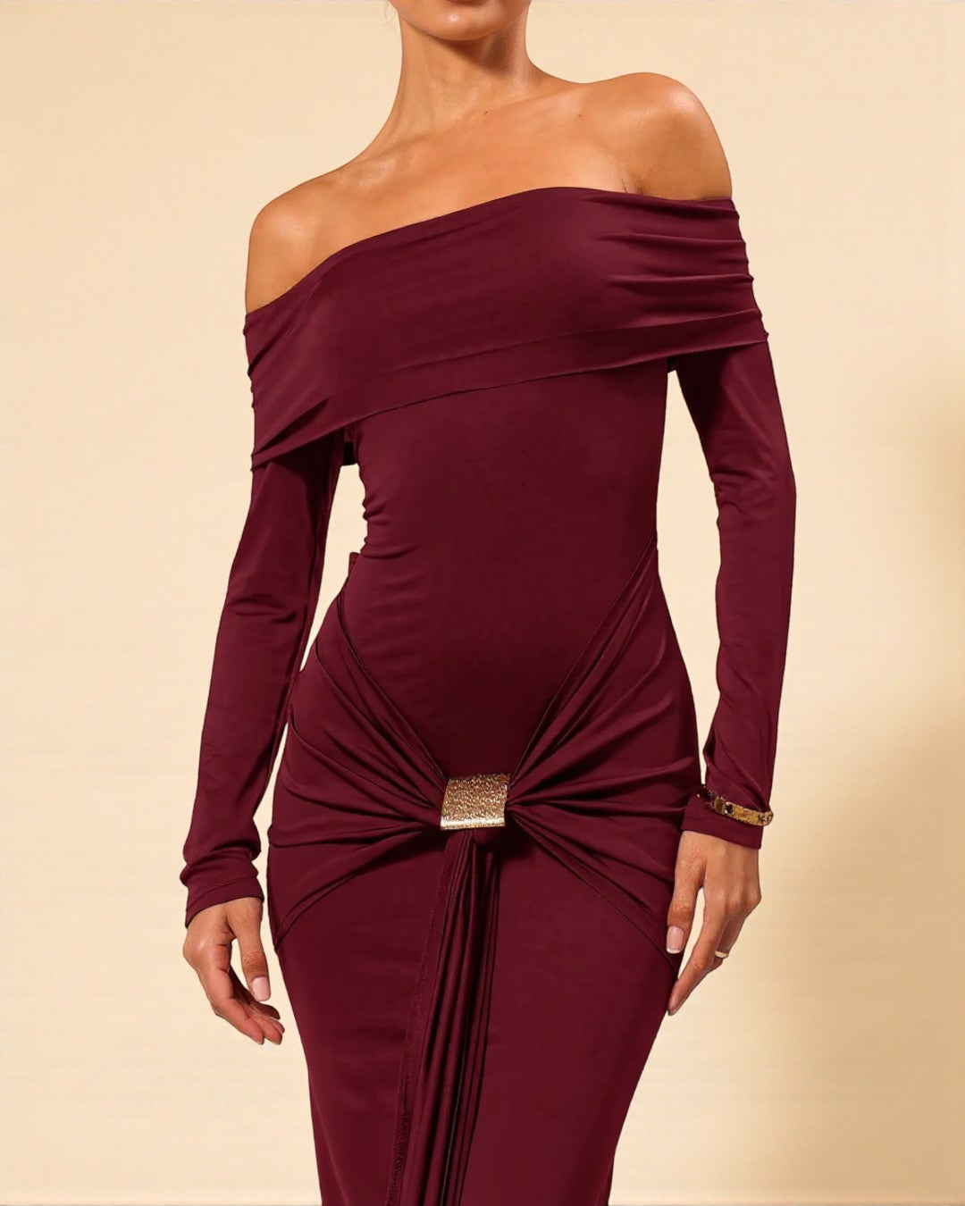 Grace Maxi Dress - Burgundy