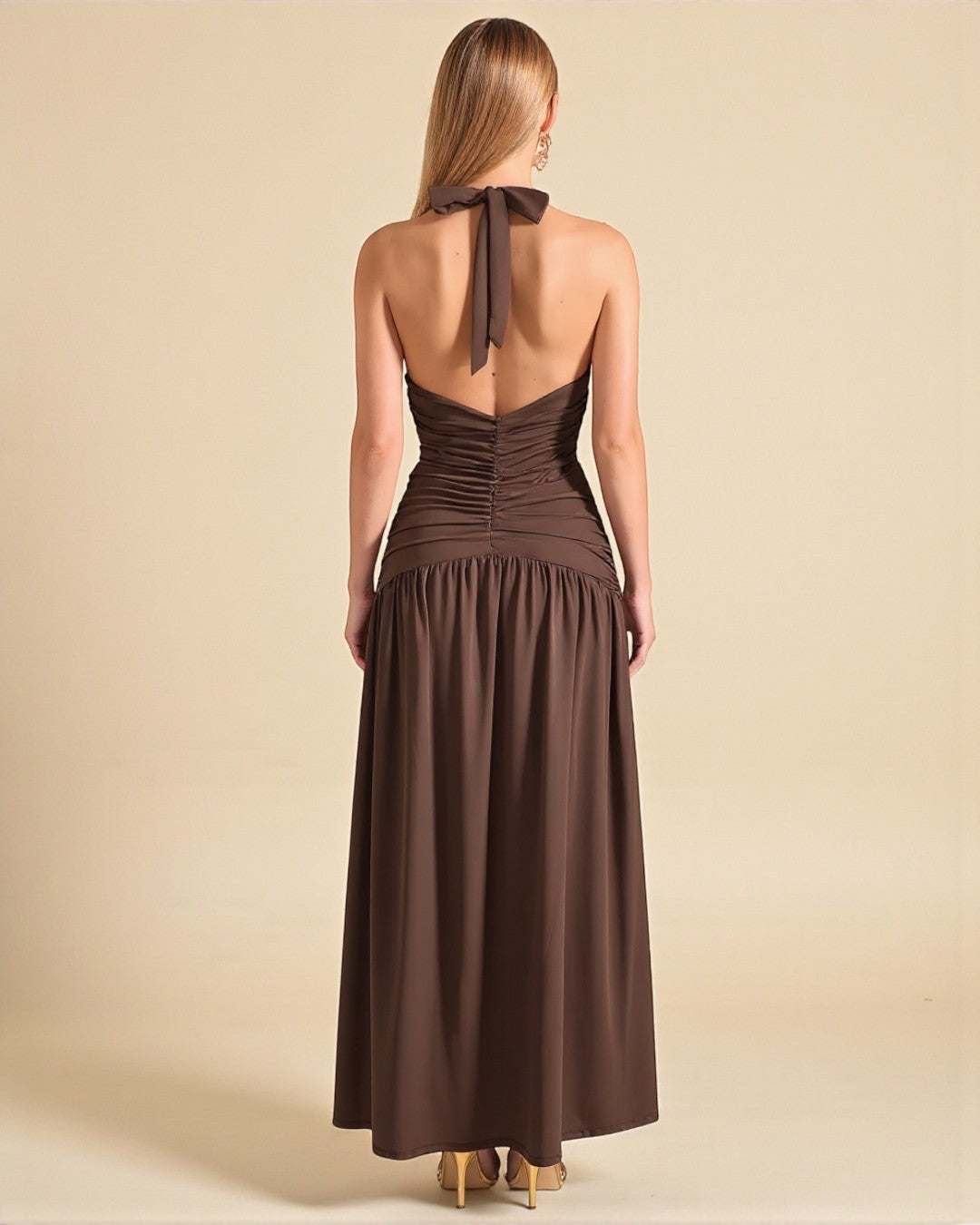 Scarlett Maxi Dress - Brown