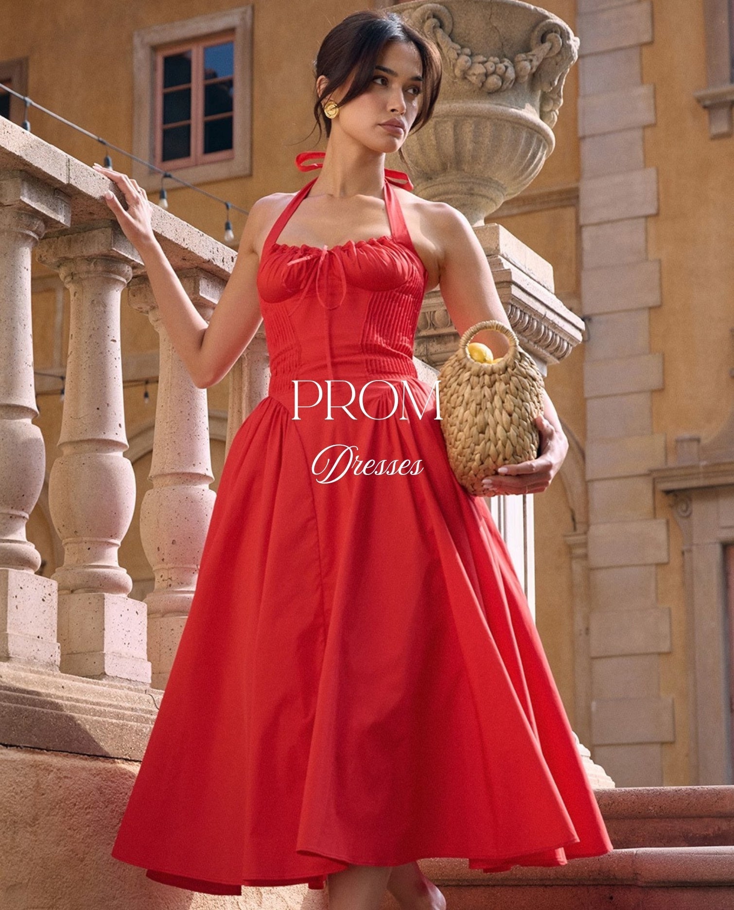 Collection of maxi prom dresses in burgundy, black, brown, maroon, and light yellow for prom and graduation in Canada