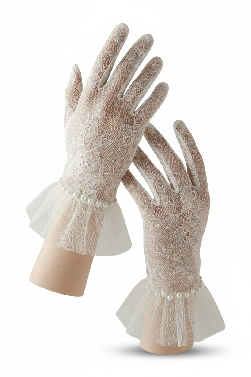 Amour Lace Gloves - Ivory