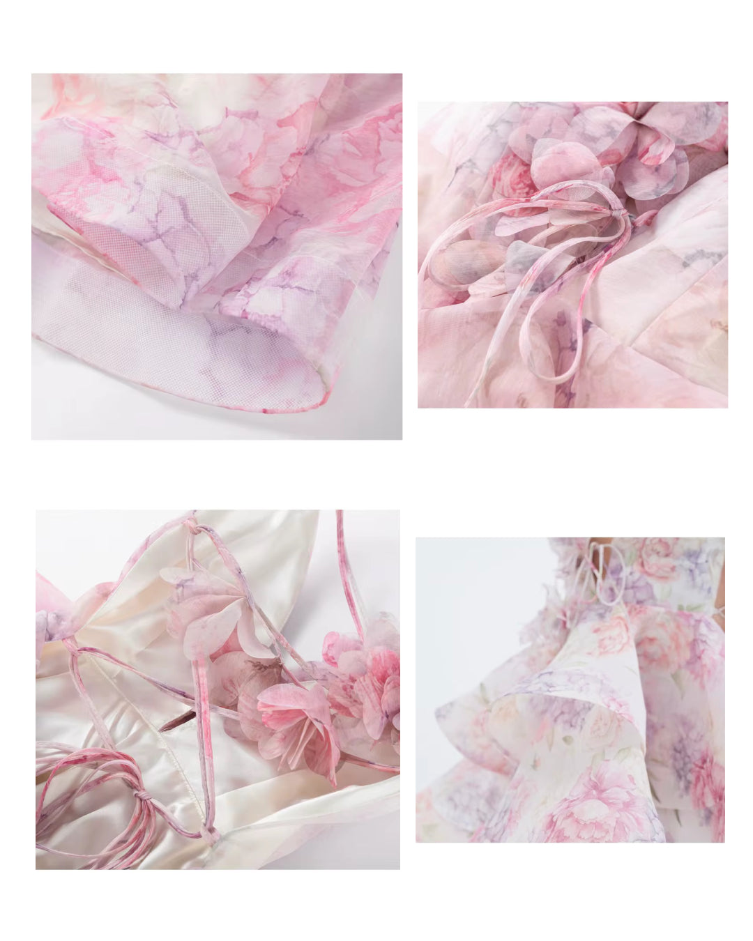 Floral Tiered Halter Dress
