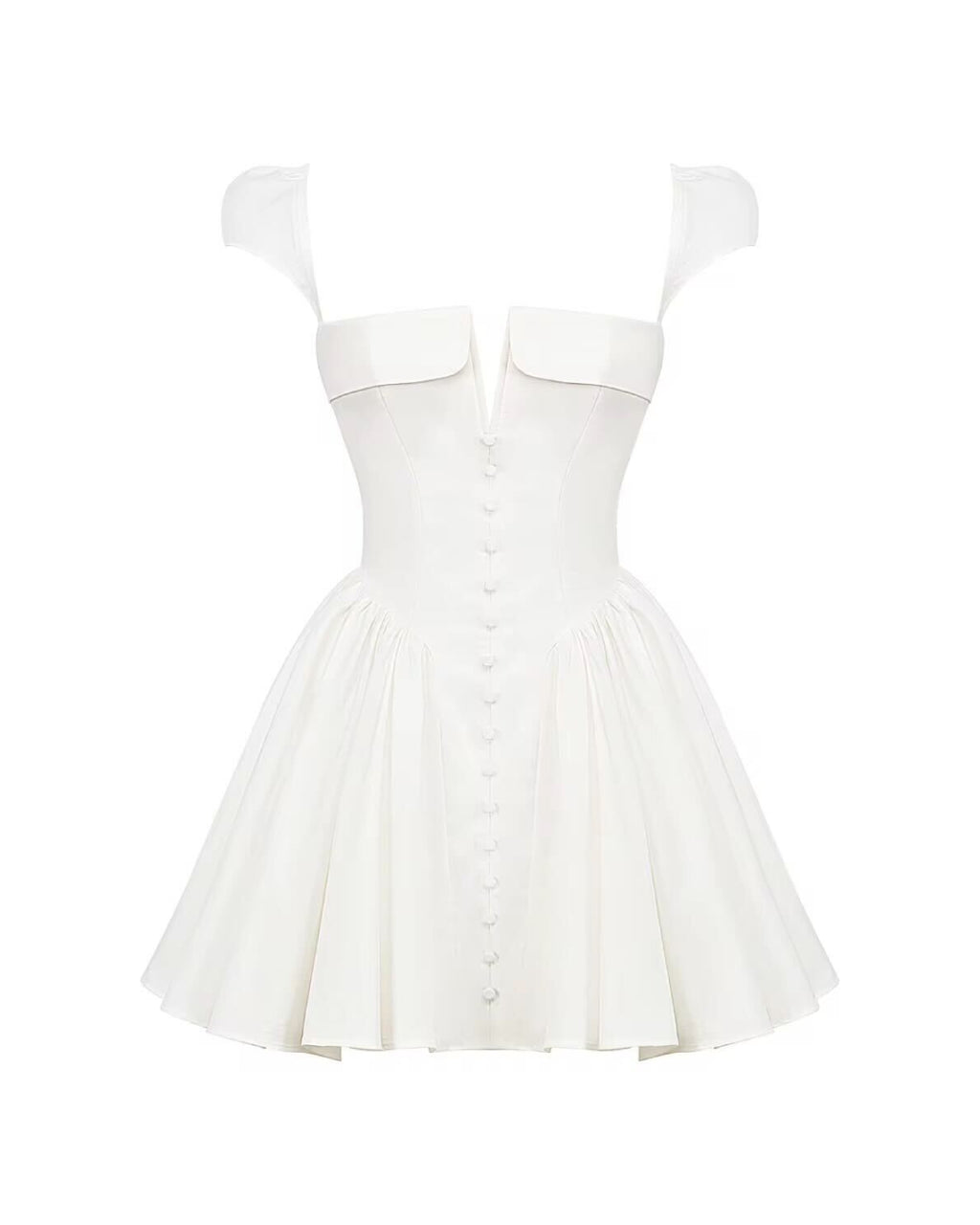 White Fit and Flare Mini Dress, mini dress​, white mini dress, dress mini dresses, mini dresses for women, halter mini dress​, mini summer dress