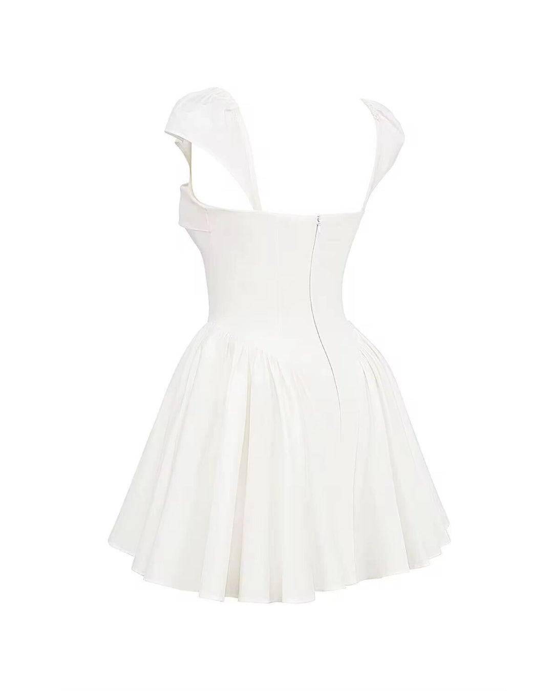 White Fit and Flare Corset Mini Dress - Summer Dress for Women White Fit and Flare Corset Mini Dress - Summer Dress for Women