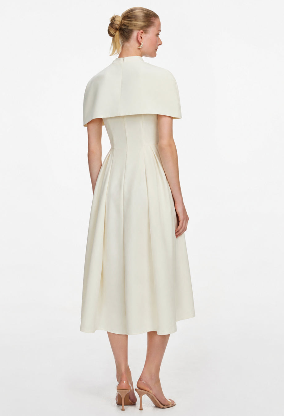 Formal Midi Dress with Shawl