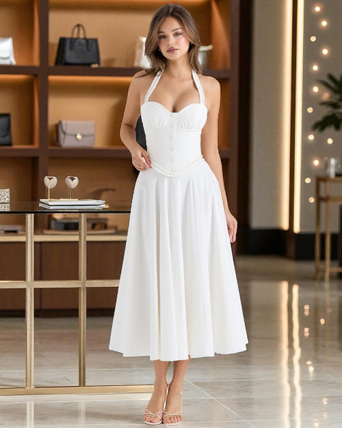 Alice Midi Dress - Ivory