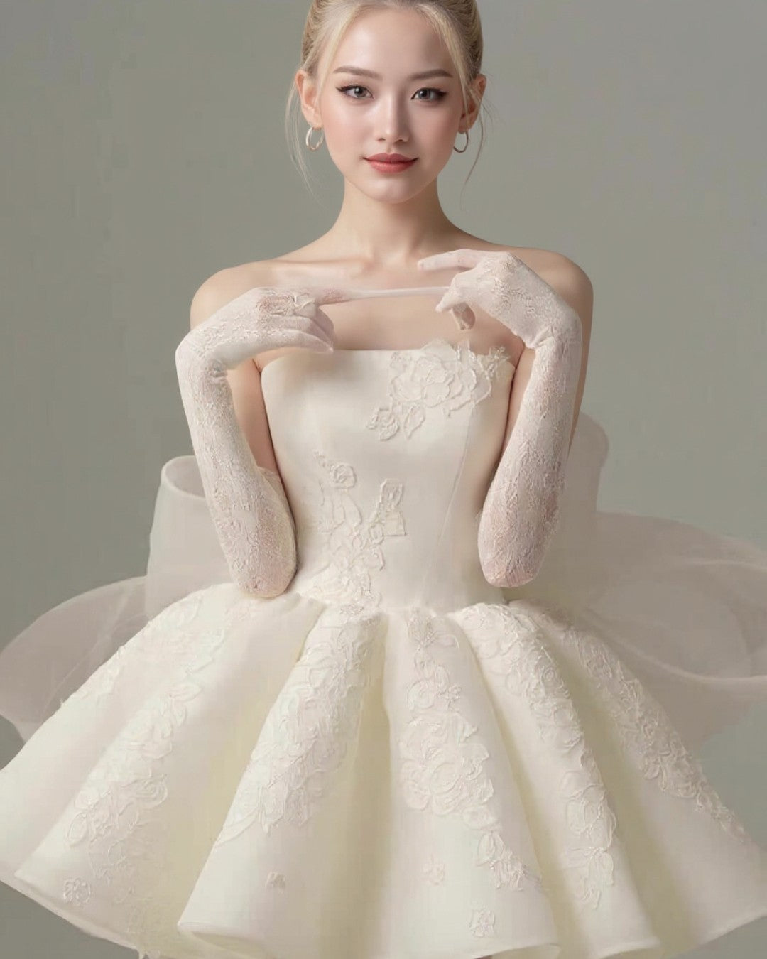 House of CB inspired Allison Mini Dress – off white wedding dress