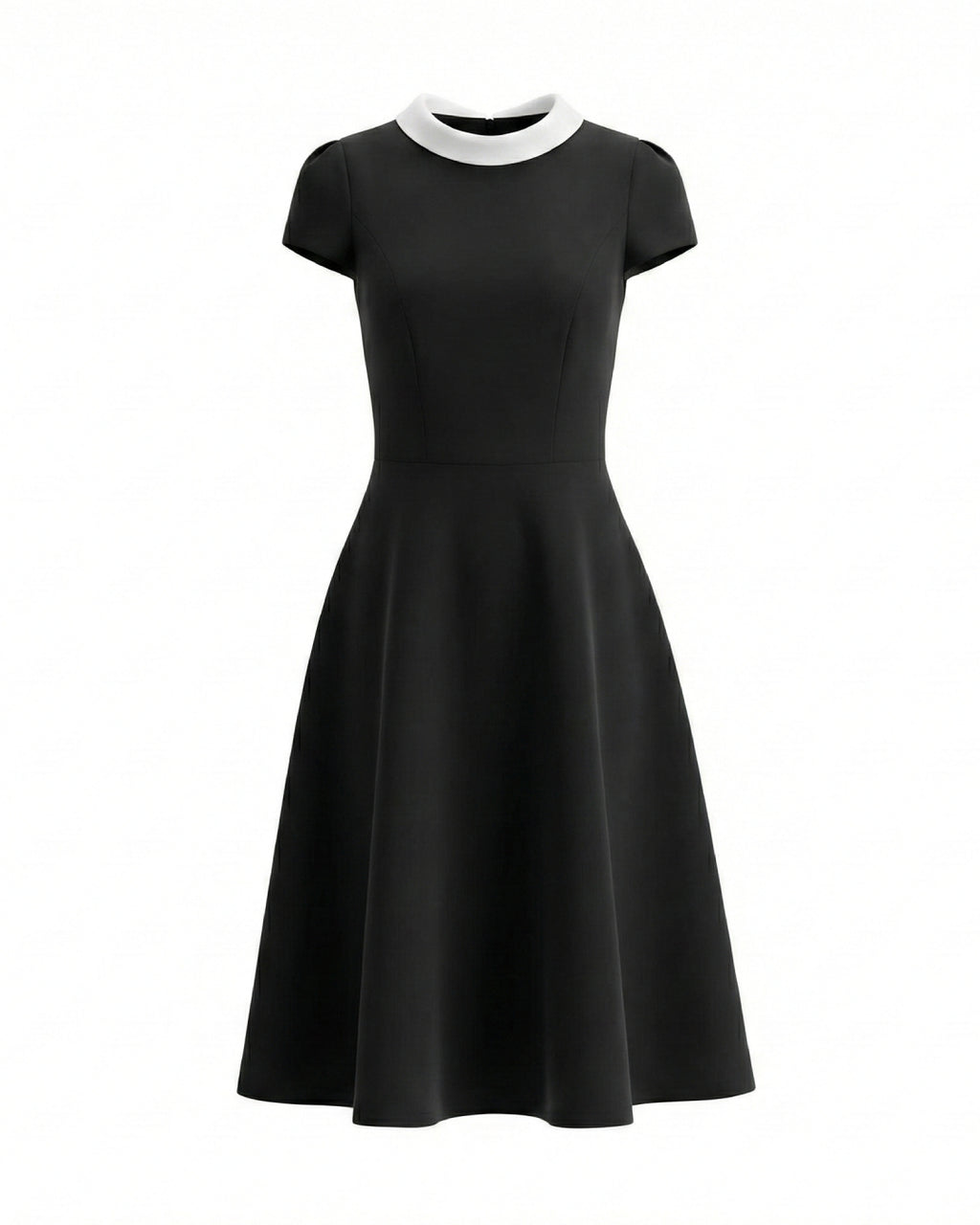 Amala Black Midi Dress for Office Women, wear to work​, black dress wear to work