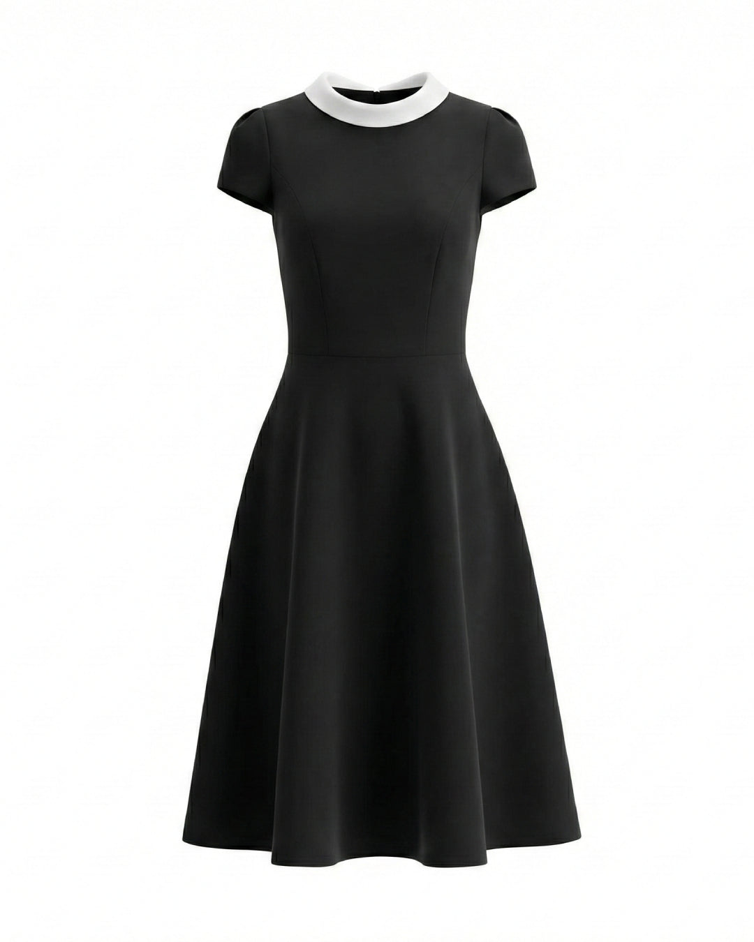 Amala Black Midi Dress for Office Women, wear to work​, black dress wear to work