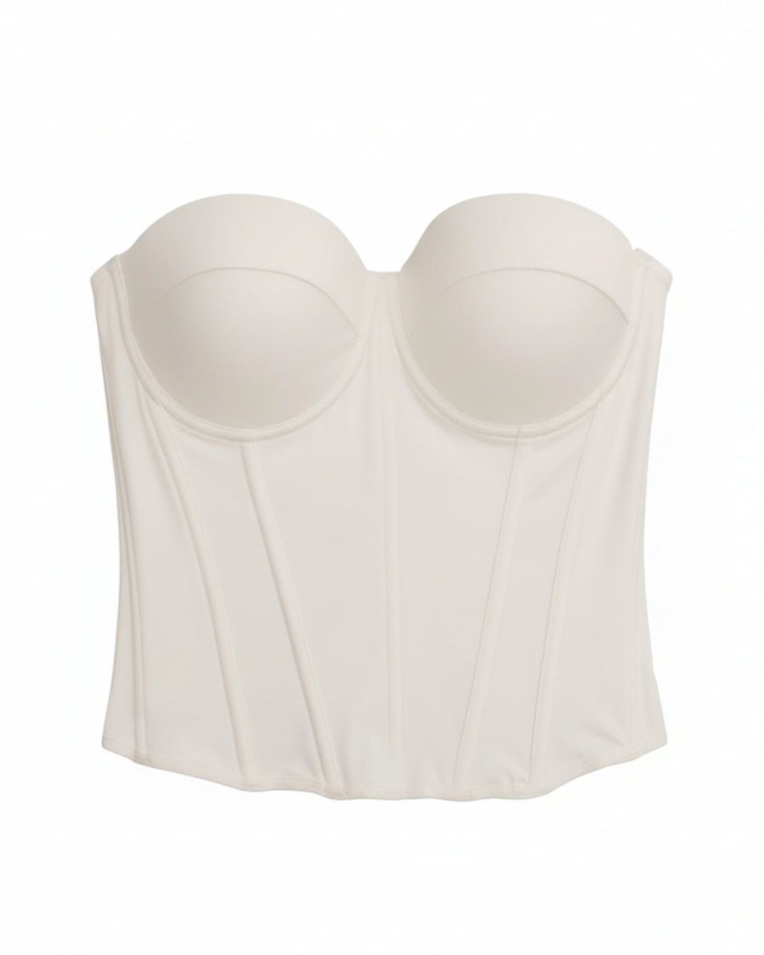 Aria Strapless Corset Top, White Corset Bustier Top, top bustier​, bustier top corset​