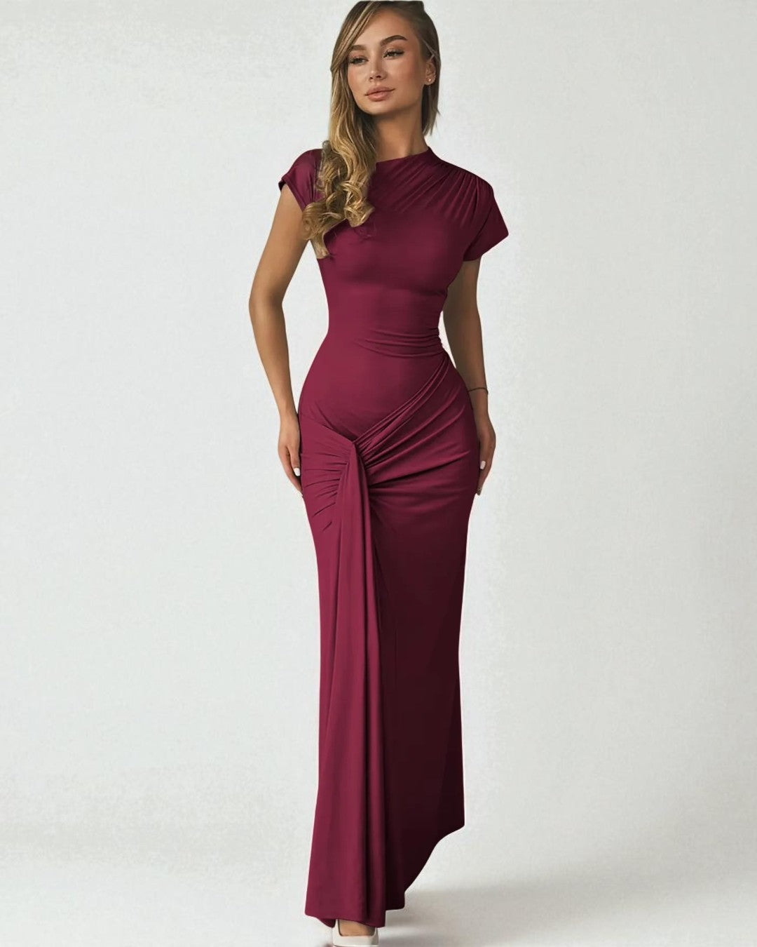 Aria Maxi Dress - Burgundy