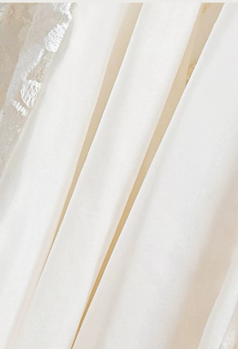 Austen Ivory Floral Lace Long-Sleeve Midi Dress