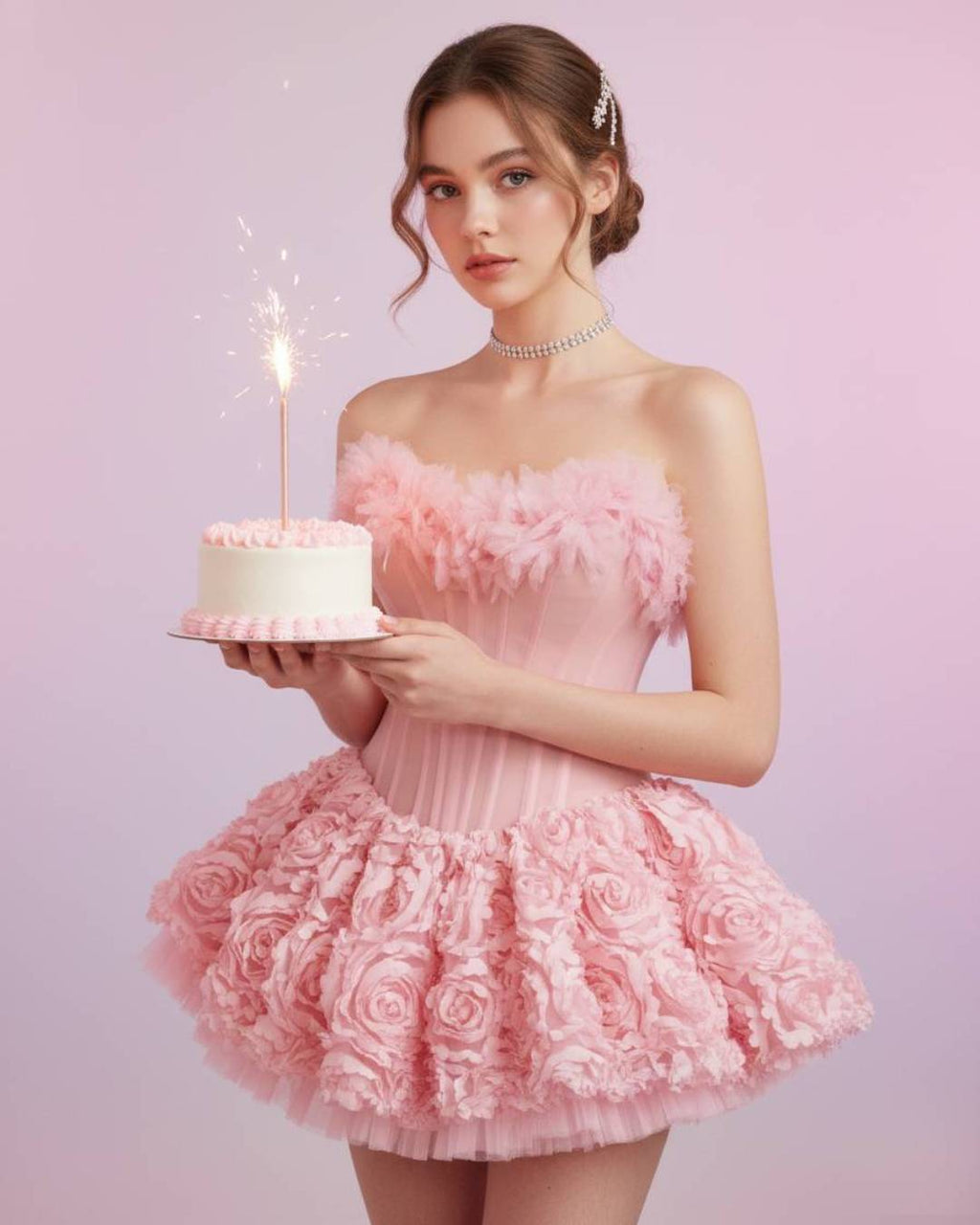 Aveta Coral Pink Mini Dress, vietnamese dress, birthday dress​, woman dress birthday​, sweet 16 birthday dresses