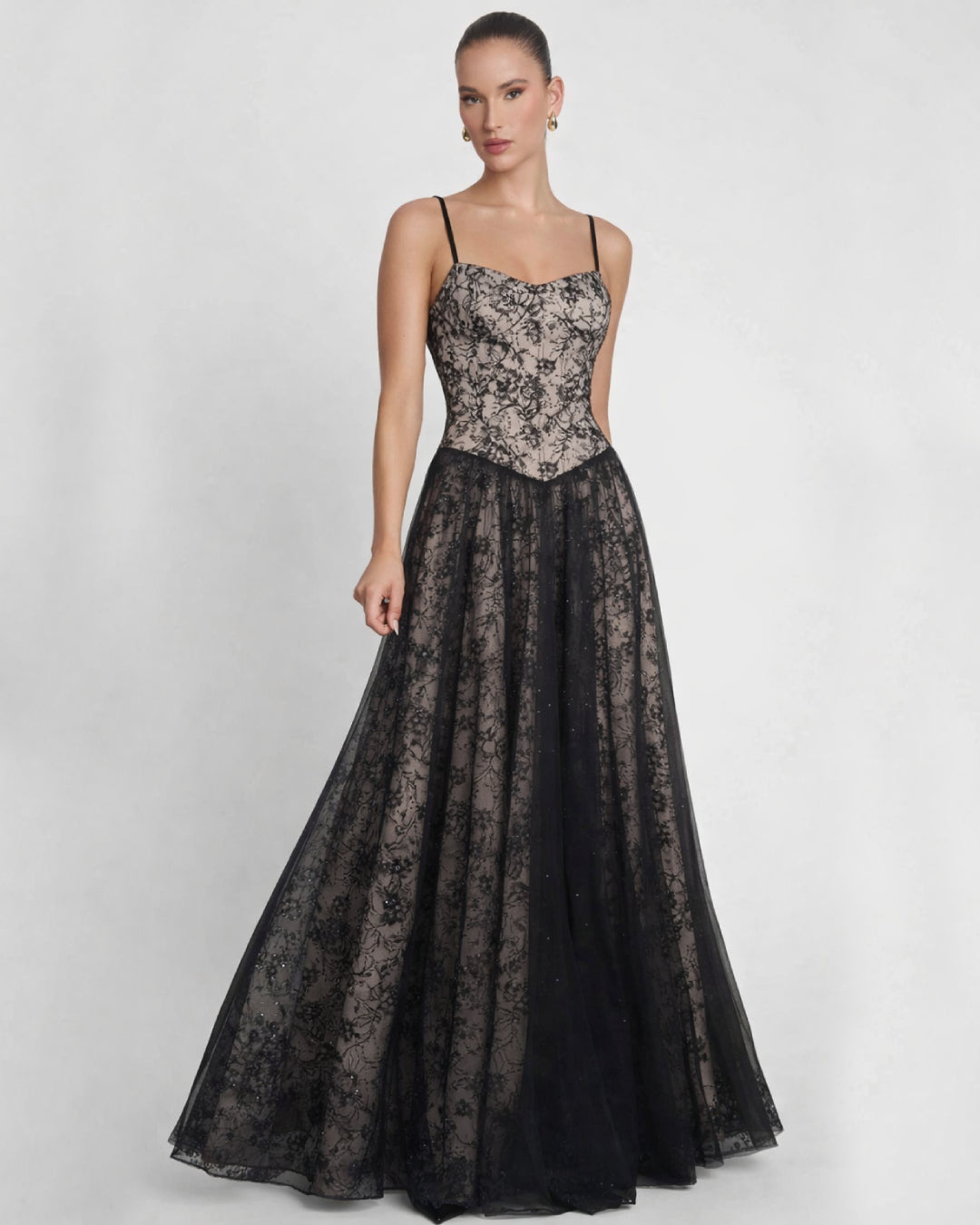 Ayana Black Lace Maxi Dress, black tie black dress​, womens black tie dress​, black tie event dress