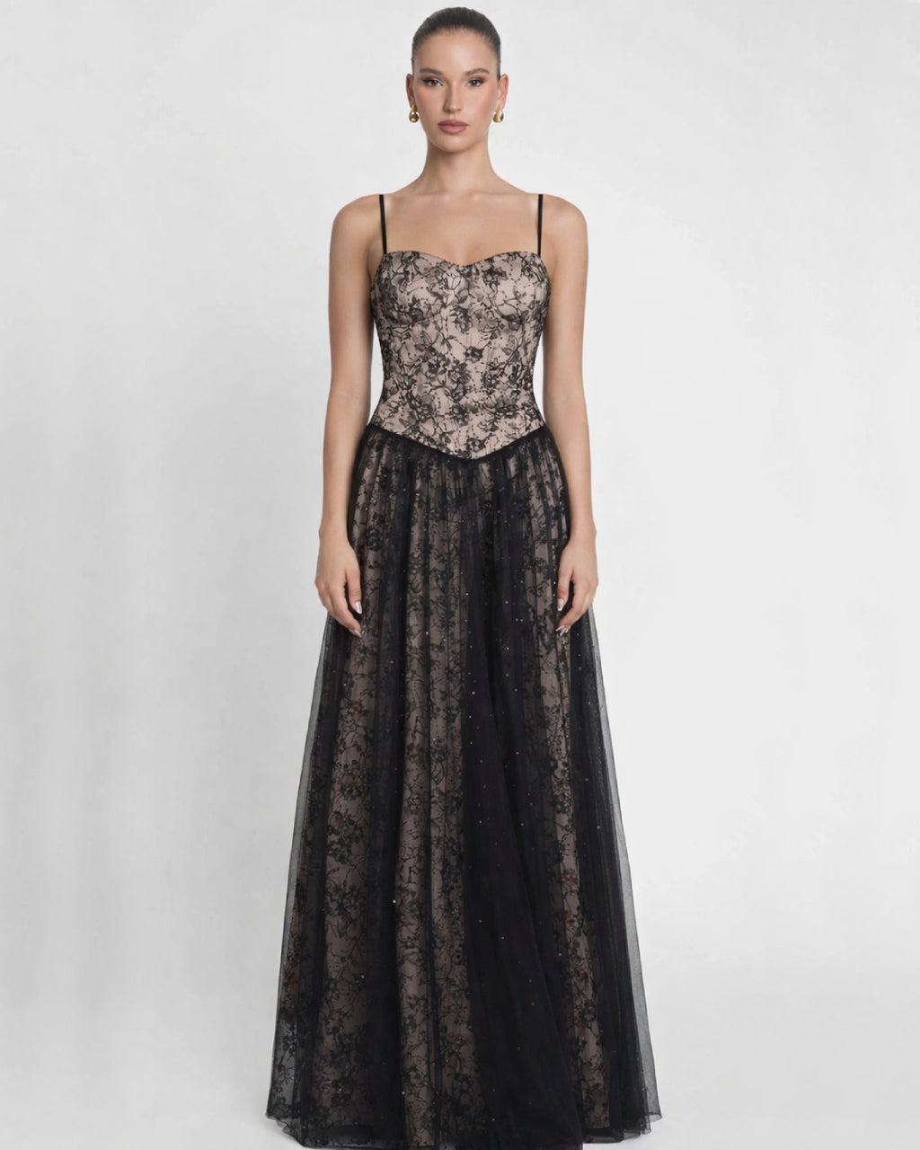 Ayana Black Lace Maxi Dress, black tie black dress​, womens black tie dress​, black tie event dress
