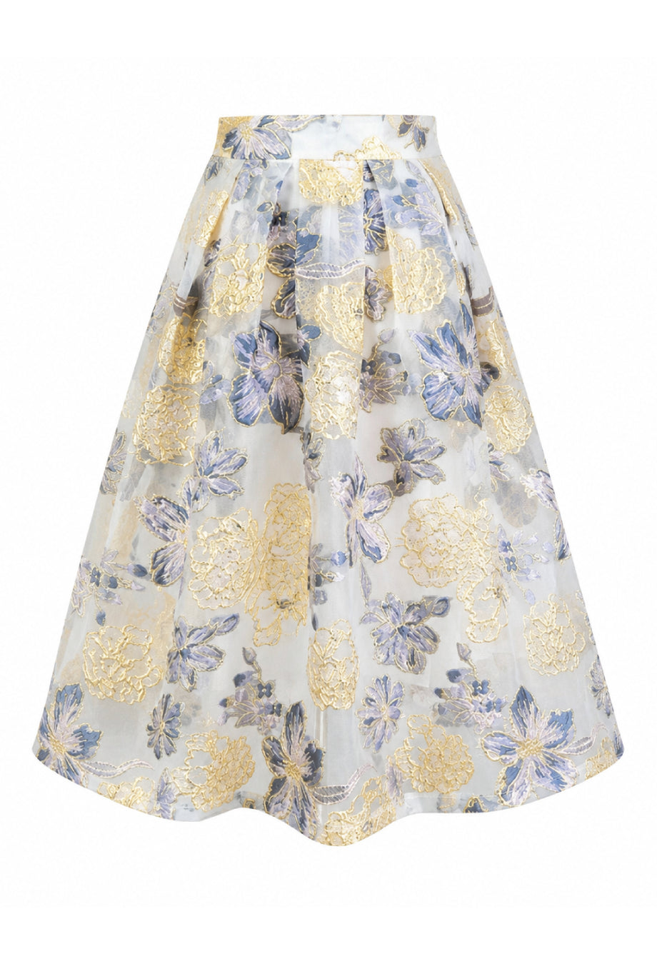 Ballerina Vintage High Waisted Floral Midi Skirt, wedding guest skirt​, pleated midi skirt​