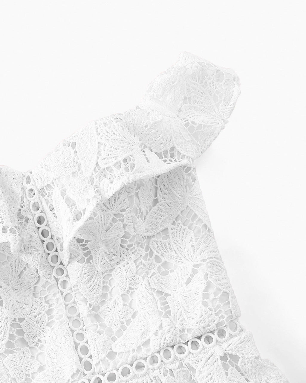 Bella White Lace Midi Dress, lace dress dress, lace wedding dress​, white lace dress, off the shoulder dress
