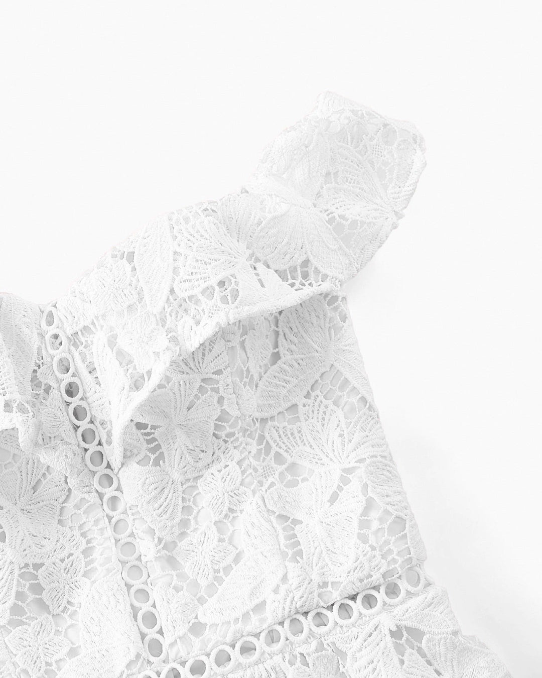 Bella White Lace Midi Dress, lace dress dress, lace wedding dress​, white lace dress, off the shoulder dress