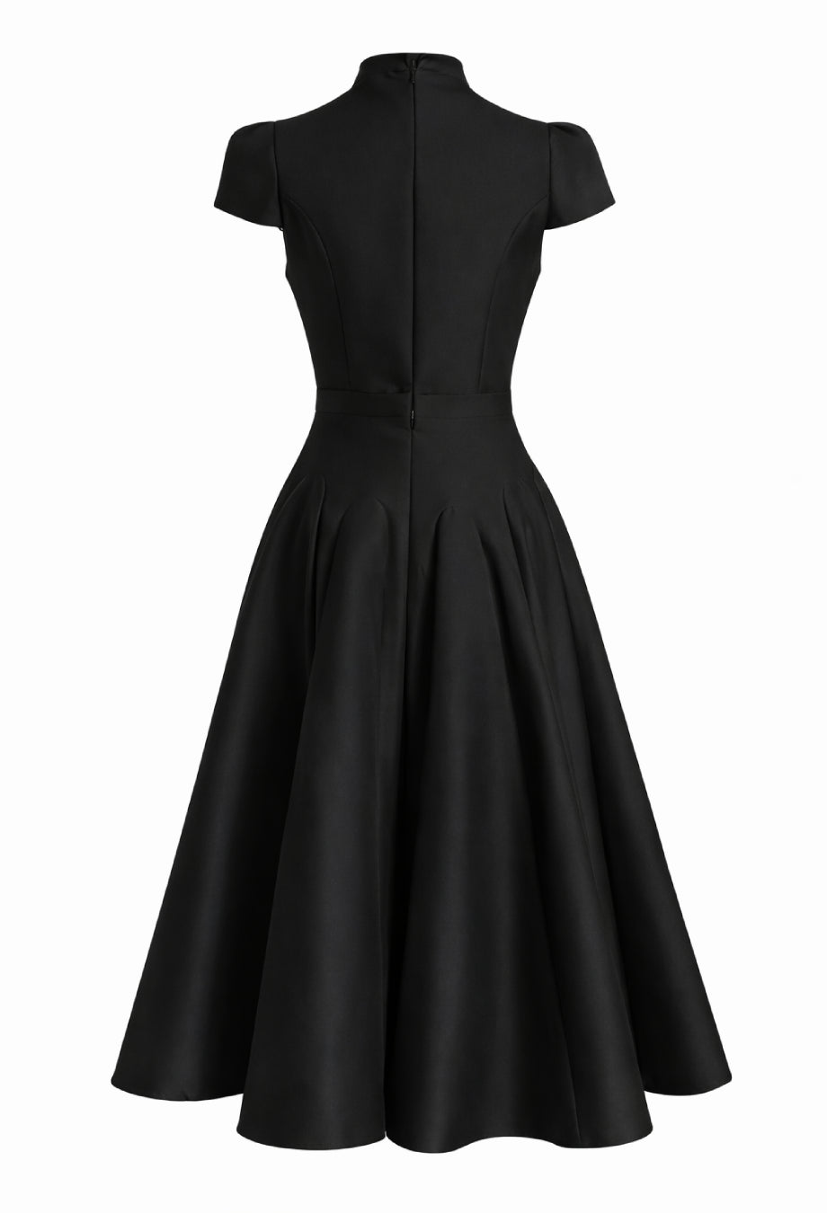 Betty black Midi Dress, black prom dress, long black dress​, black formal dress