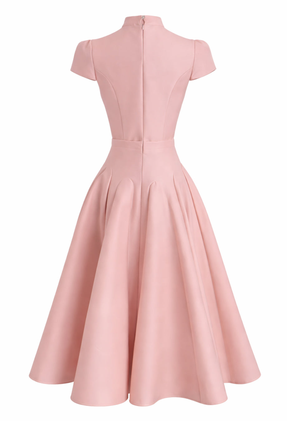 Betty Dust Pink Midi Dress, pink wedding guest dress​, light pink wedding guest dress​