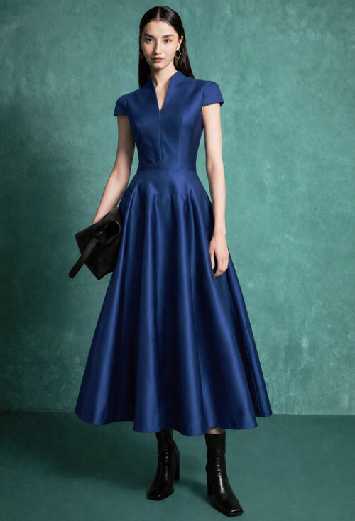 Navy Blue Graduation Dress