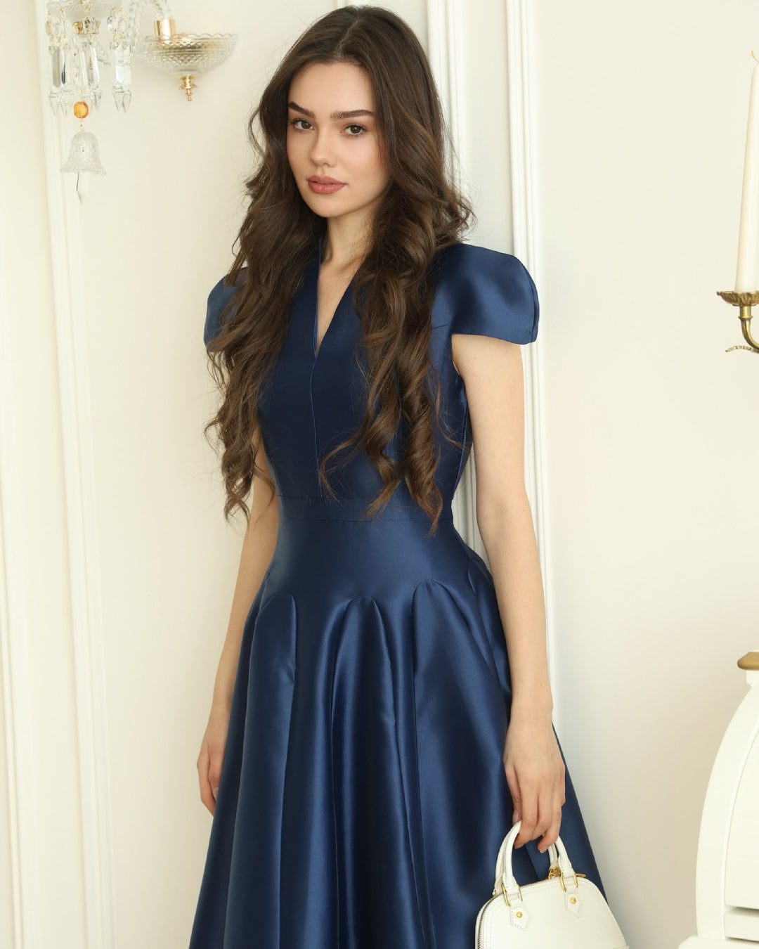 Betty Midi Dress in Navy Blue, navy dress​, navy blue formal dress​