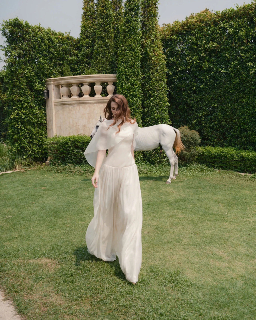 Calanthe Maxi Dress in Ivory, Halter Bridal Dress, bridal dress near me