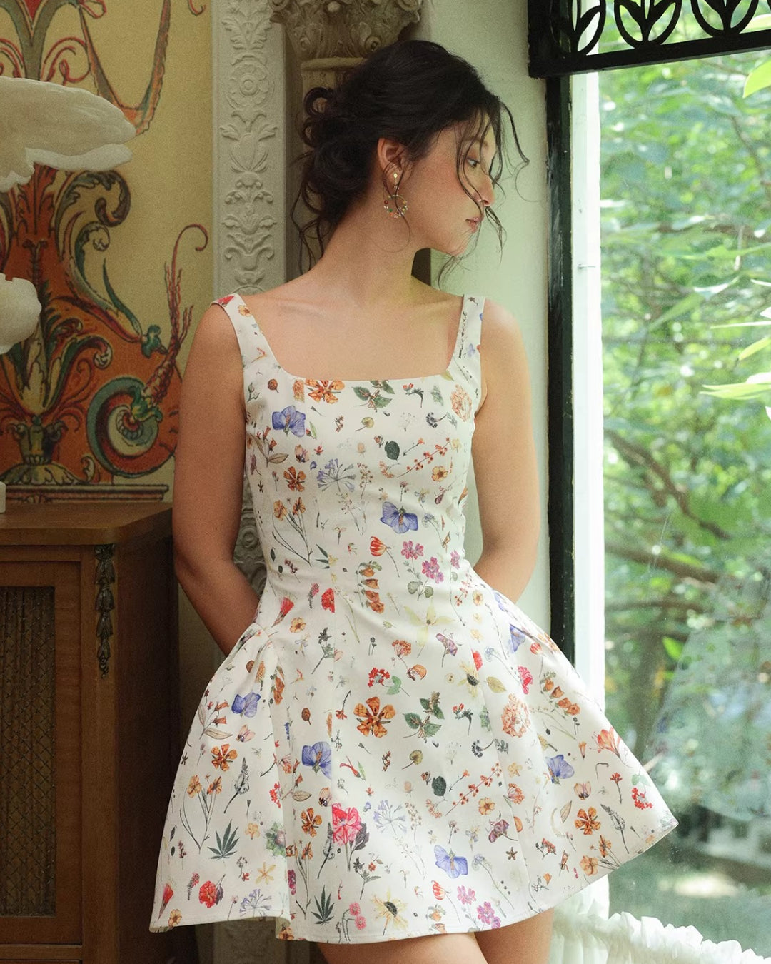 Callie Floral Mini Sundress for Women, sundress mini dress​, floral sundress mini​, womens mini sundress​