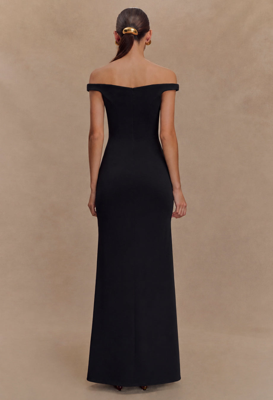 Callista Off-Shoulder Maxi Dress, black a line cocktail dress​, a line cocktail dress black​