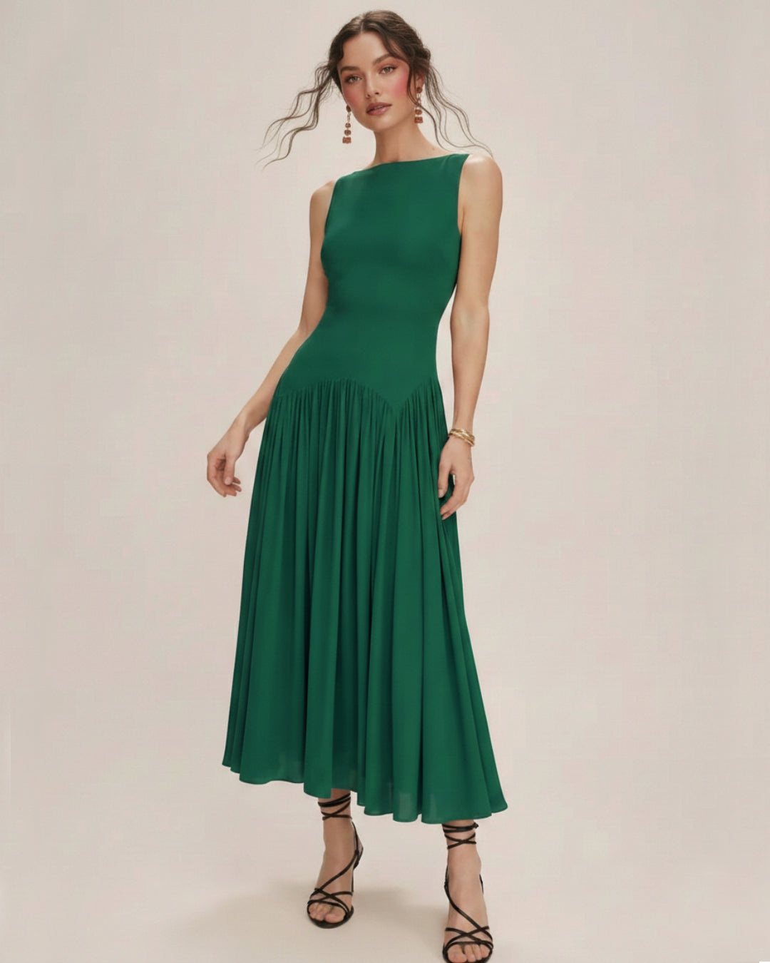 Camella Maxi Dress in Green, Bridesmaid Dress for Women, green bridesmaid dress​