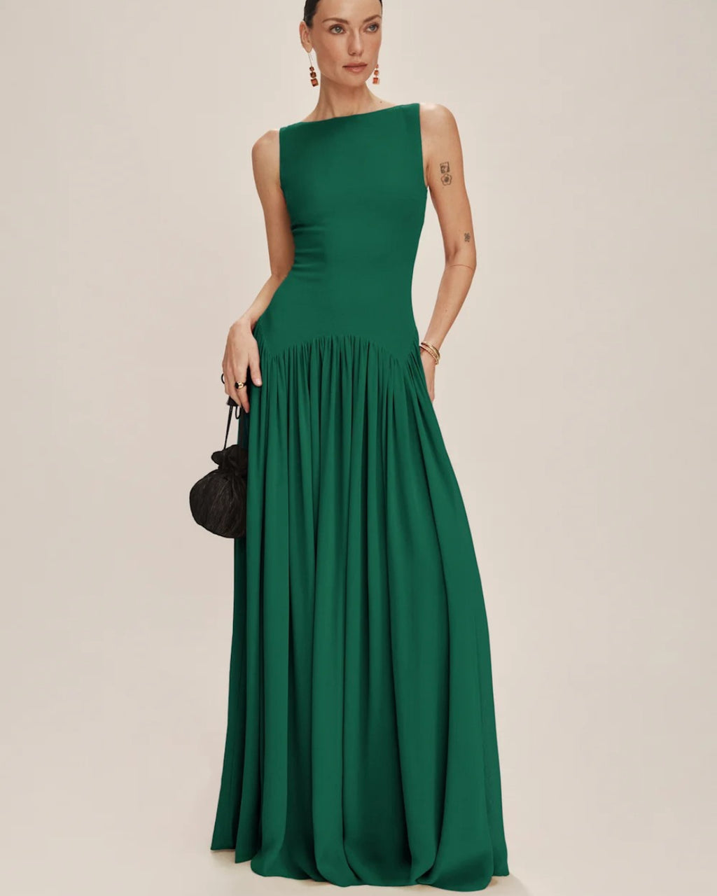 Camella Maxi Dress in Green, Bridesmaid Dress for Women, green bridesmaid dress​