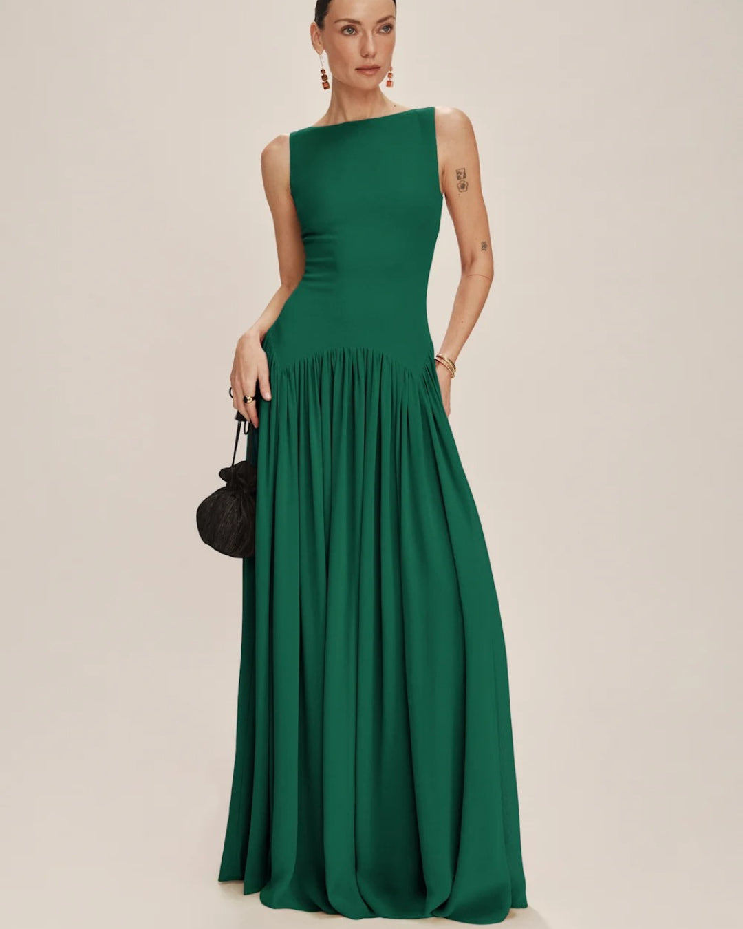 Camella Maxi Dress in Green, Bridesmaid Dress for Women, green bridesmaid dress​
