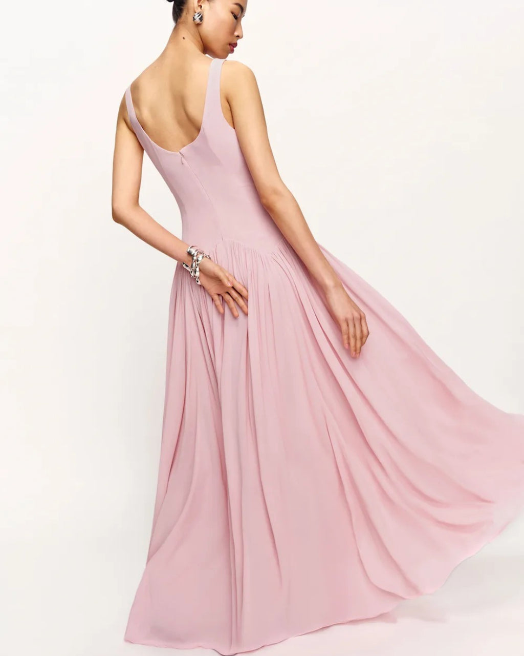 Camella Maxi Dress in Pink, Elegant Pink Dress, pink elegant dress