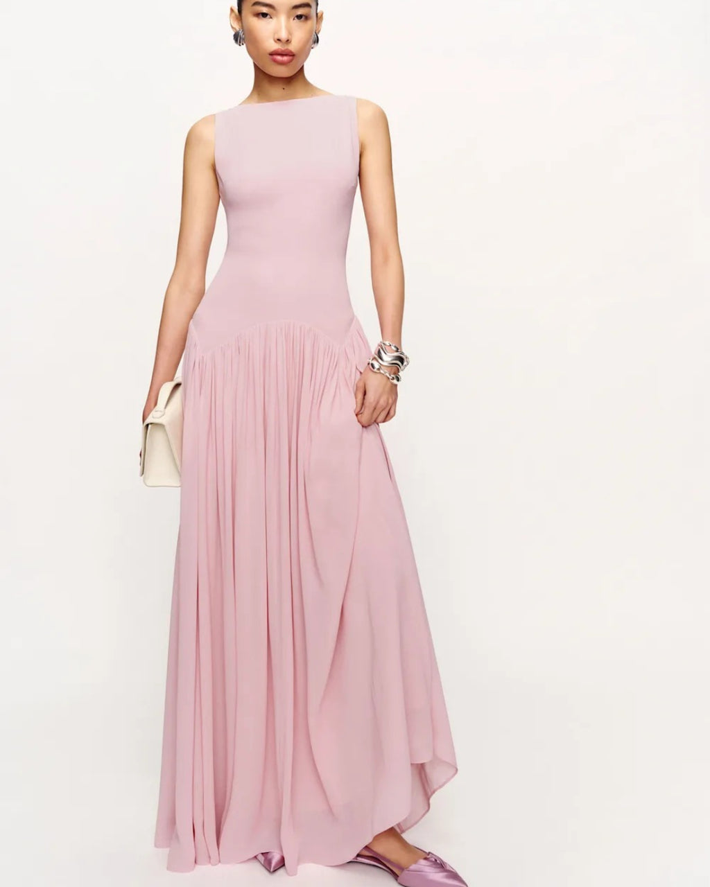 Camella Maxi Dress in Pink, Elegant Pink Dress, pink elegant dress