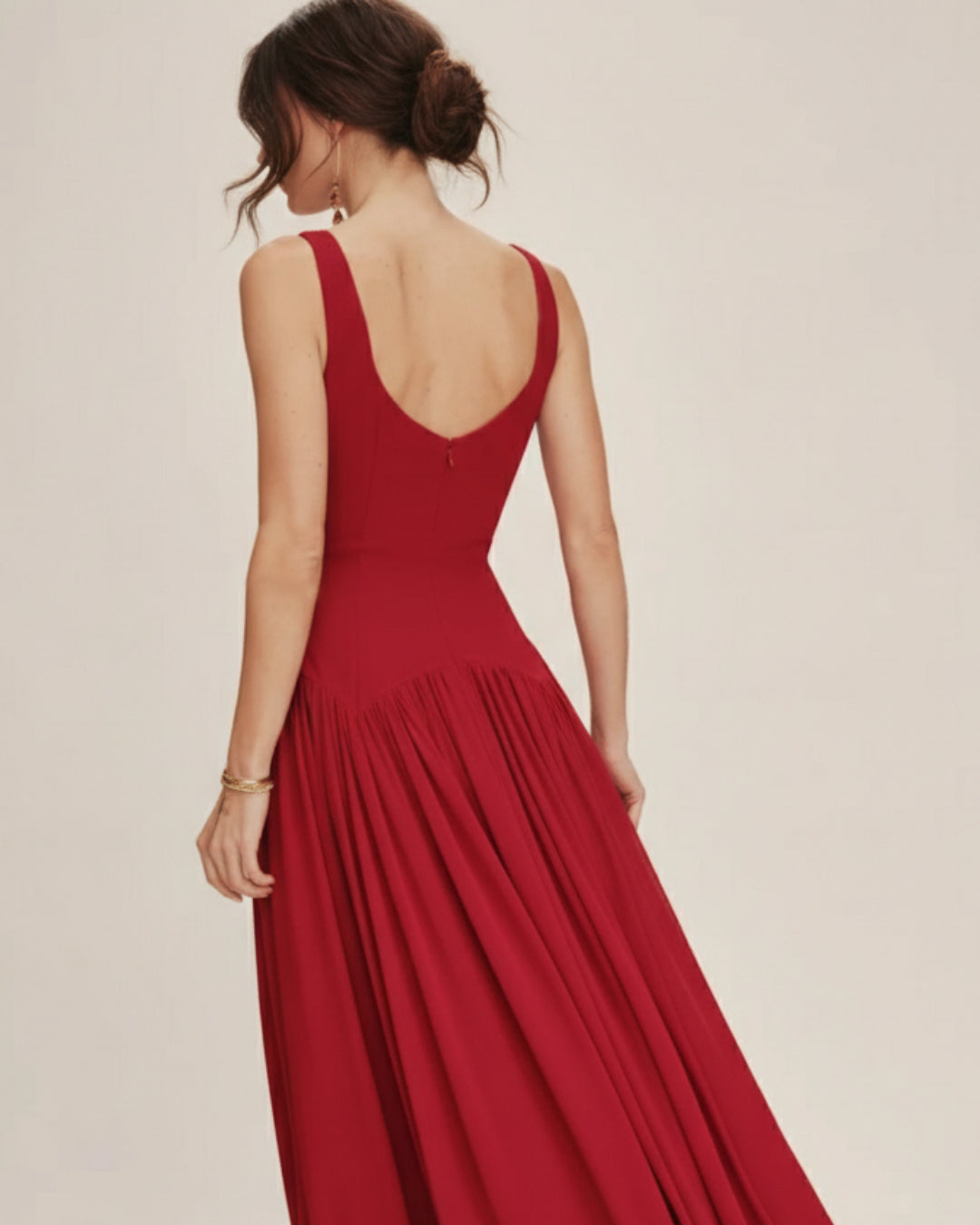 Camella Maxi Dress in Red, Formal Bridesmaid Dress, elegant red dress
