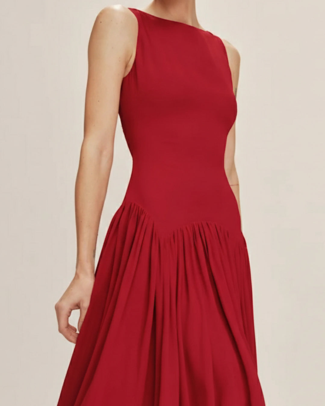 Camella Maxi Dress in Red, Formal Bridesmaid Dress, elegant red dress