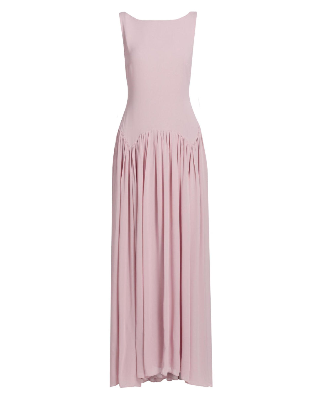Camella Pink Chiffon Midi Dress, pale pink midi dress​, midi light pink dress​, pastel pink midi dress