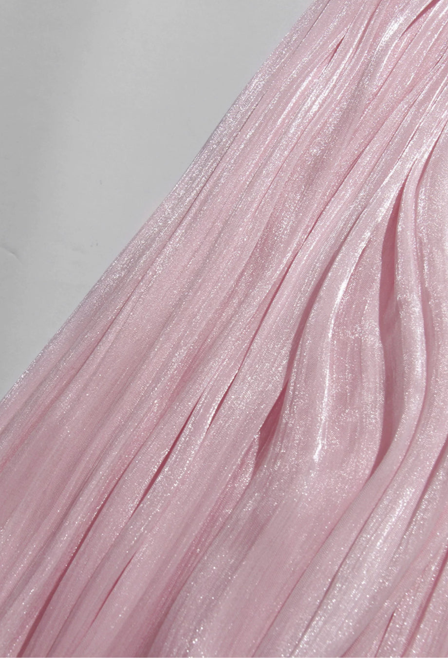 Camilla Pink Shimmer Ruffle Long Sleeve Chiffon Mini Dress, baby pink mini dress, cute pink mini dress