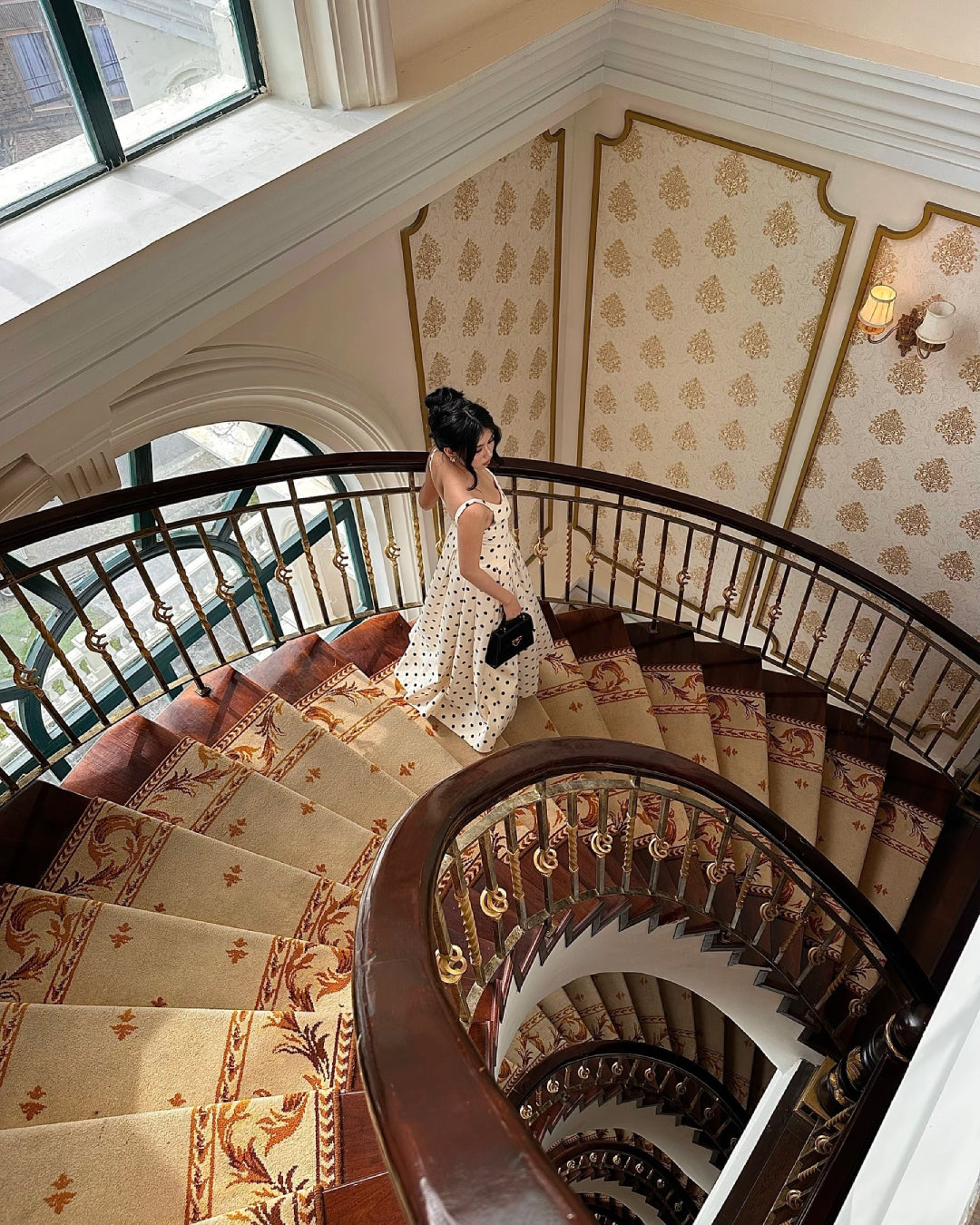 Caroline Polka Dot Midi Dress, polka dot dress​, polka dot midi dress​