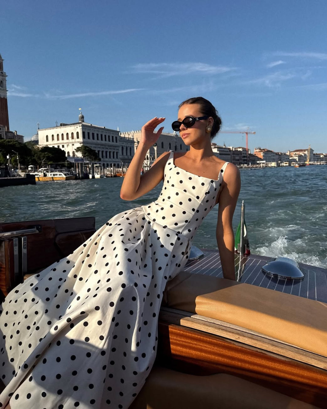 Caroline Polka Dot Midi Dress, polka dot dress​, free people polka dot dress​