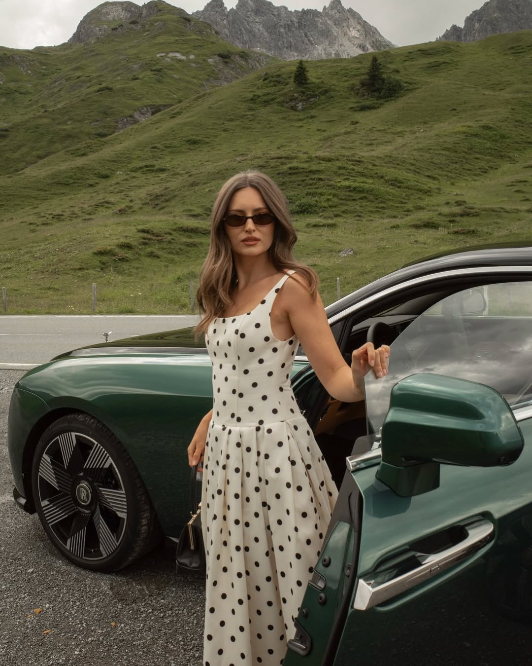 Caroline Polka Dot Midi Dress, polka dot dress​, polka dot dress womens​