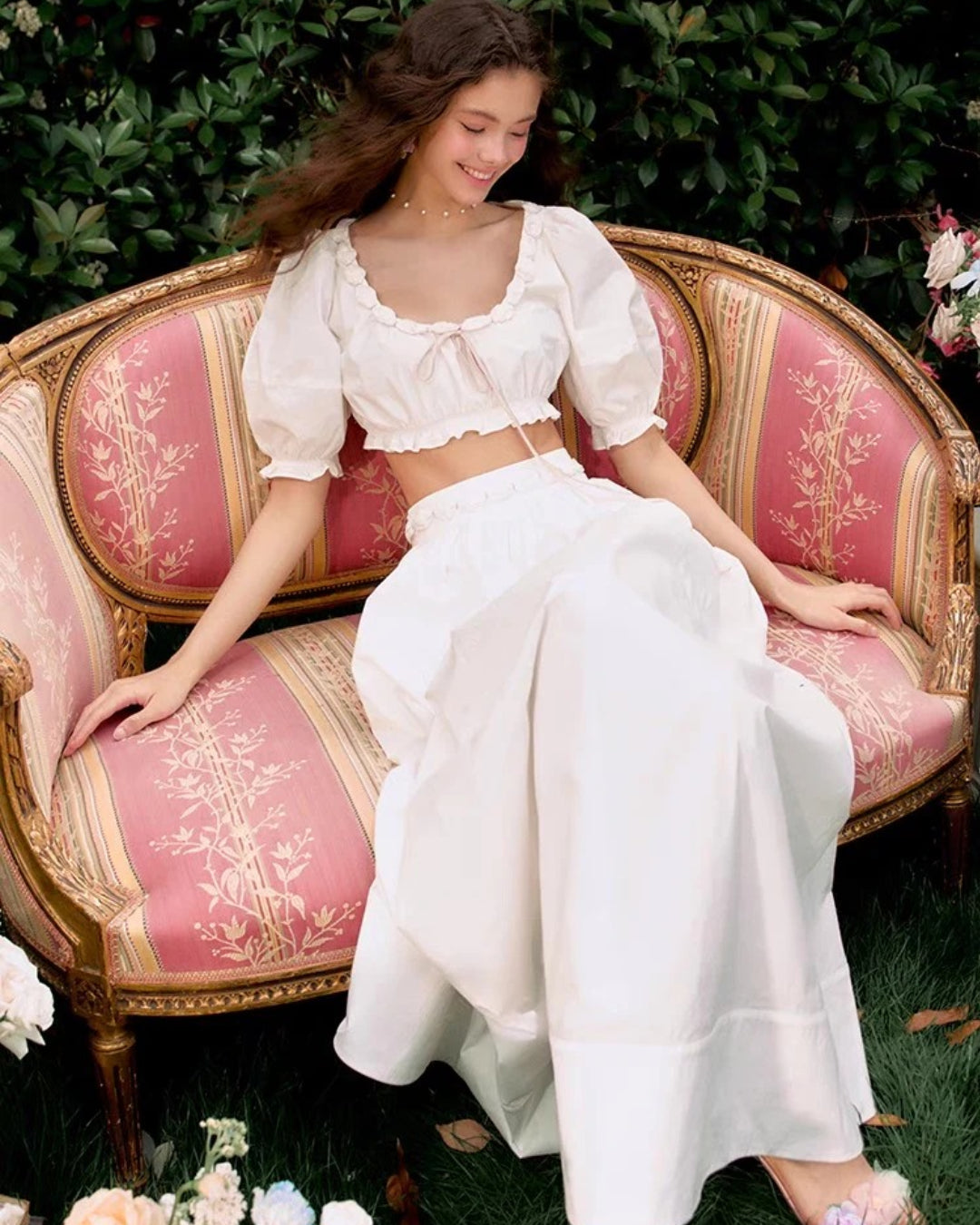 Cici Top and Skirt Two-Piece Set, Summer Floral Outfits, female summer outfits, summer floral outfits​