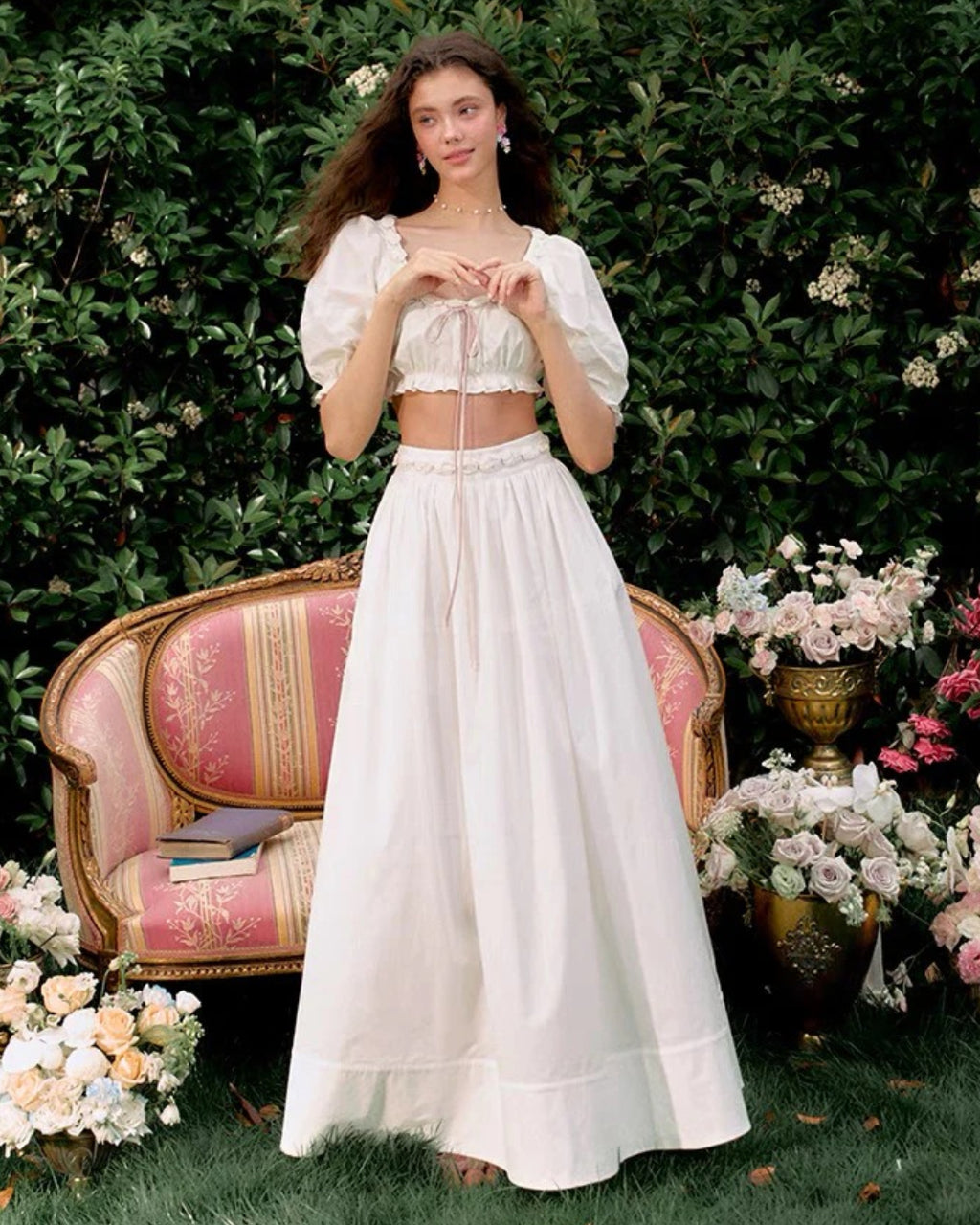 Cici Top and Skirt Two-Piece Set, Summer Floral Outfits, summer outfits, cute summer outfits​