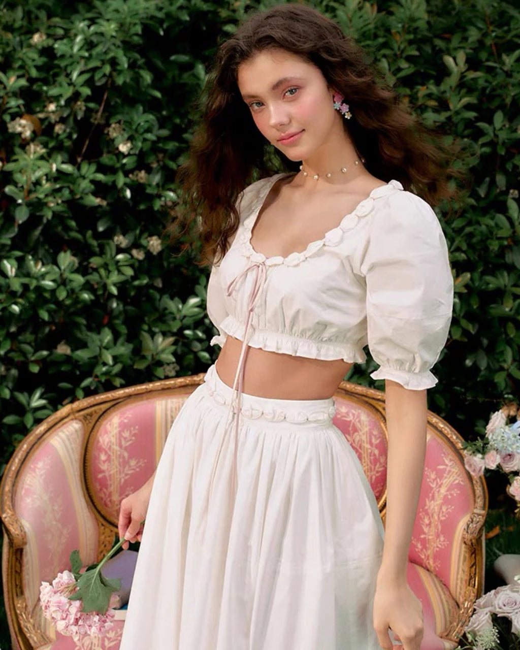 Cici Top and Skirt Two-Piece Set, Summer Floral Outfits, european summer outfits, cute summer outfits for women​