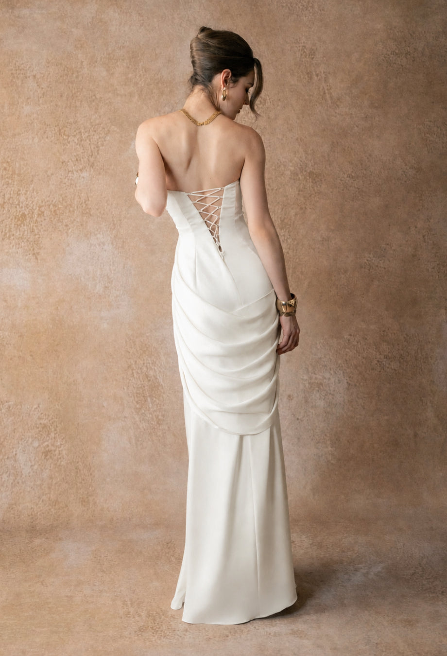 bridal gown mermaid style​, Clarinda Ivory Strapless bridal gown